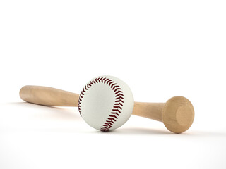 Baseball bat and ball