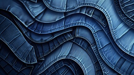 Stylish denim pattern for trendy jeans fabric backdrop.
