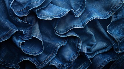 Fashionable denim jeans fabric pattern.