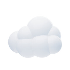 3D Cloud Model Fluffy. 3d illustration, 3d element, 3d rendering. 3d visualization isolated on a transparent background