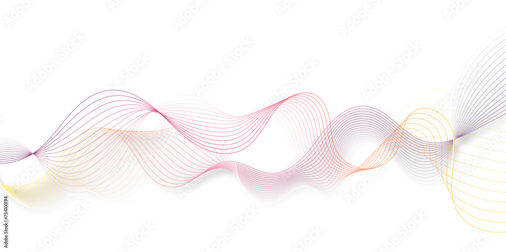 Poster Abstract wavy background. abstract dynamic color lines, waves. Smooth wave abstract vector background layout design. Vector illustration. Design template for cover, business, postcard certificate,