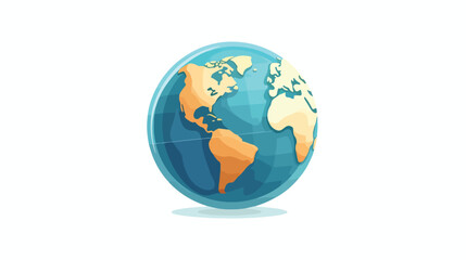 Globe icon design vector. Flat vector illustration.