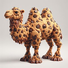 Chocolate chip cookies with camel shape - version 2