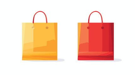 Icon shopping bag. Flat vector illustration isolated.
