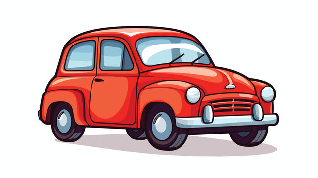 Isolated particular car freehand draw cartoon vector.