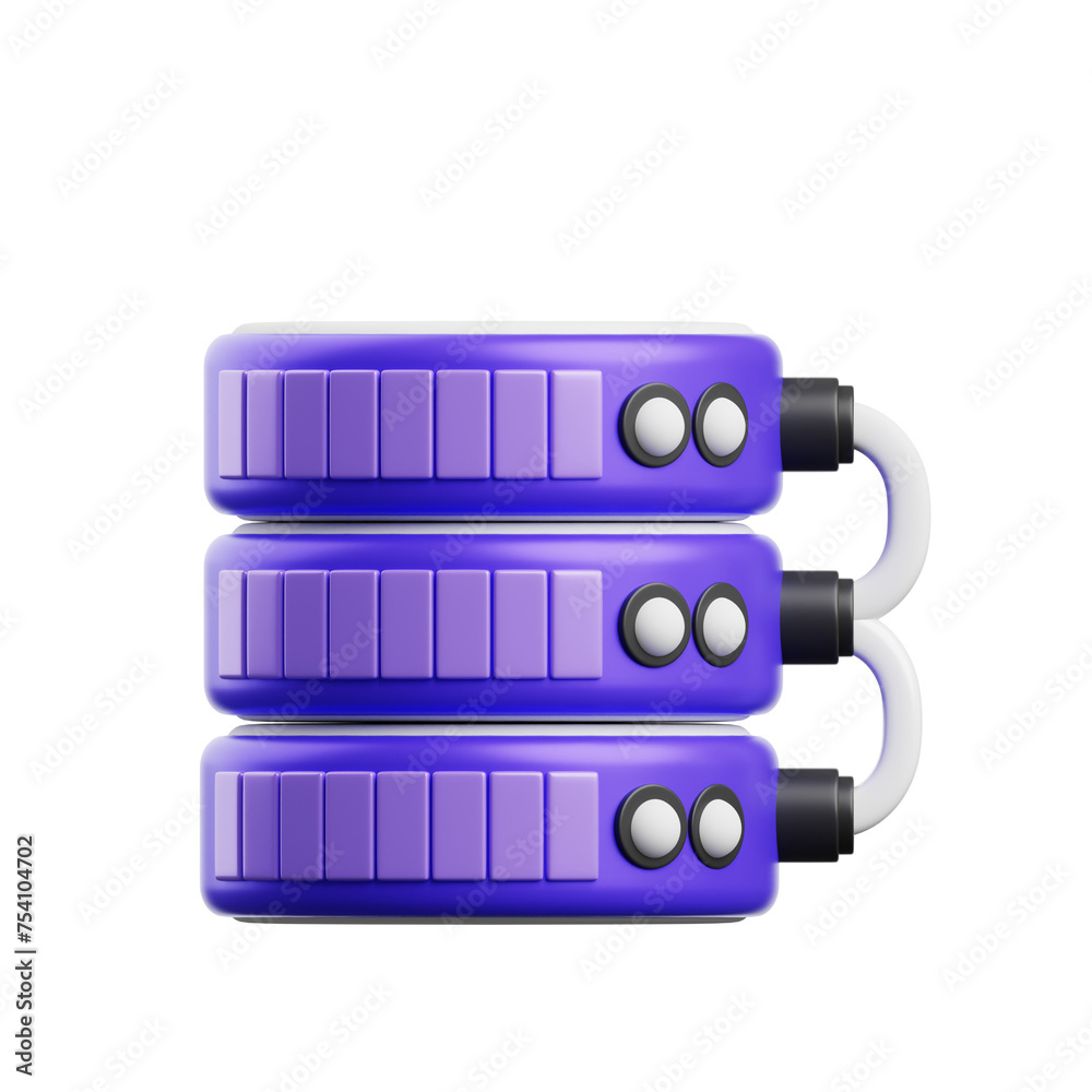 Poster 3d database digital vaults. 3d illustration, 3d element, 3d rendering. 3d visualization isolated on 