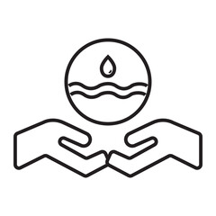 water line icon vector