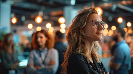 Fototapeta premium A tech startup unveiling its latest innovation to attract investment and partnerships