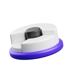 3D Pie Chart Circular Insights. 3d illustration, 3d element, 3d rendering. 3d visualization isolated on a transparent background