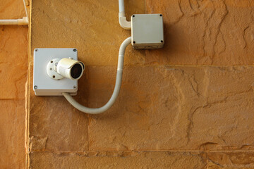 a security camera(CCTV) in a public place.