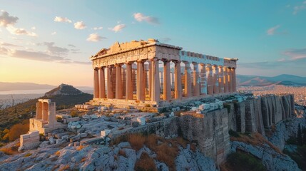 Obraz premium A VIP tour of ancient ruins in Greece, combining luxury travel