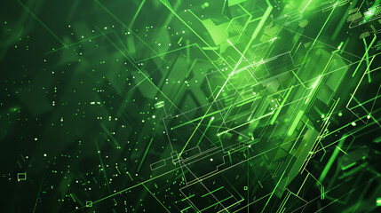 Dew-Kissed Grass Infused with Digital Energy and Technological Patterns, Creating a Science-Inspired Fractal Landscape of Connectivity and Design
