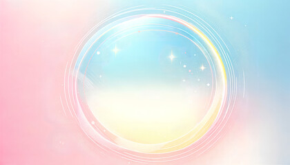 Abstract Cute Background with Circle in Pink and Blue Colors.