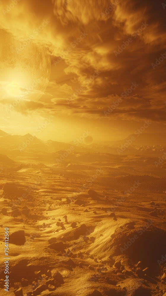 Canvas Prints sunset in the desert