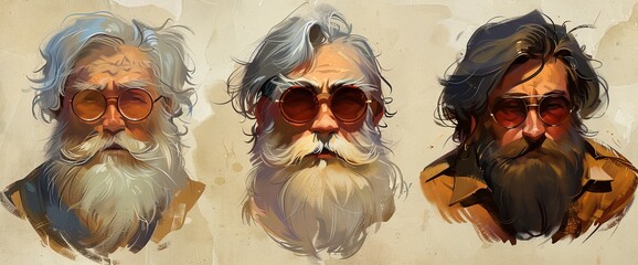 The Bearded Trio of Wisened Wanderers