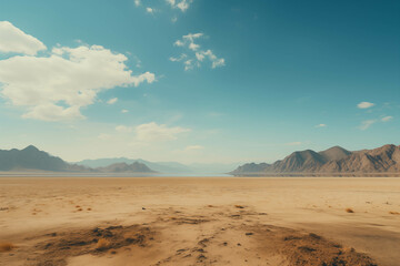 Fototapeta na wymiar A very dry desert landscape.