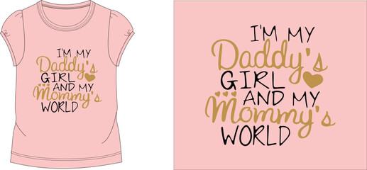 daddy's girl t shirt design vector 