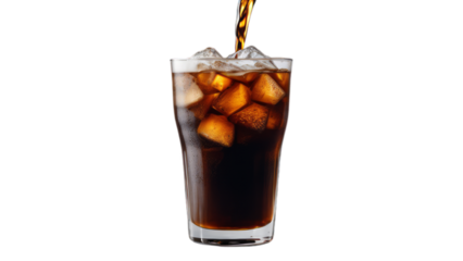 cold brew on isolated on transparent png background. Generative ai