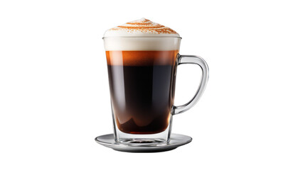 hot americano on isolated on transparent png background. Generative ai