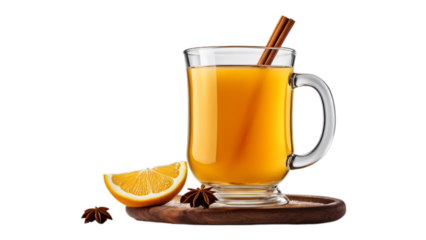 hot toddy on isolated on transparent png background. Generative ai