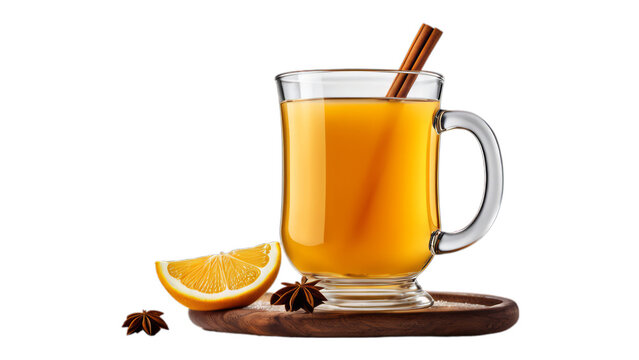 hot toddy on isolated on transparent png background. Generative ai