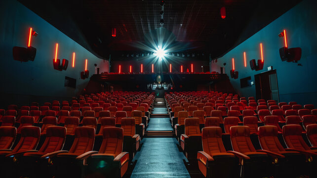 無人の映画観客席