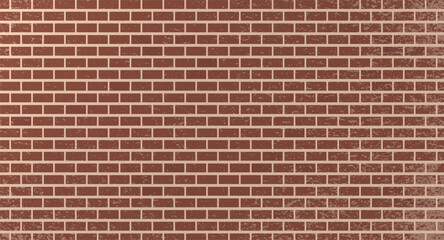 Classic brown brick wall textured with grunge effect, pattern of old brick, vintage brick wall texture, vector illustration