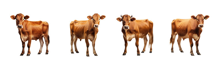 group of cow isolated