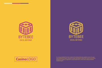 Distinctive Casino logo design Template Illustration classic style