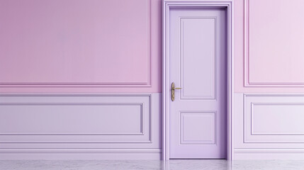 door with pink and blue background