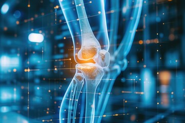 Diagnoses knee arthritis from technology x-ray medical orthopedic - obrazy, fototapety, plakaty