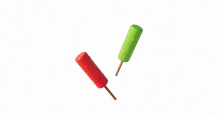 Ice stick on white background