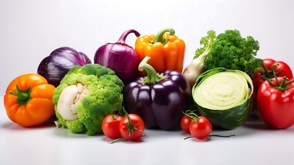 Photorealistic of various types of vegetable