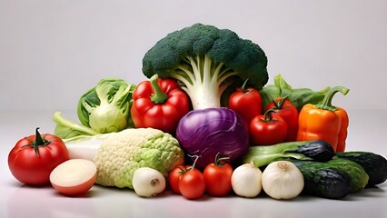 Photorealistic of various types of vegetable