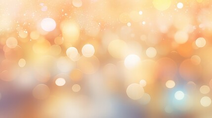 Warm Bokeh Lights on Soft Golden Background