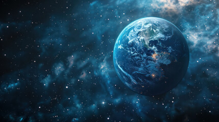Obraz na płótnie Canvas Close up of planet earth globe in space background.