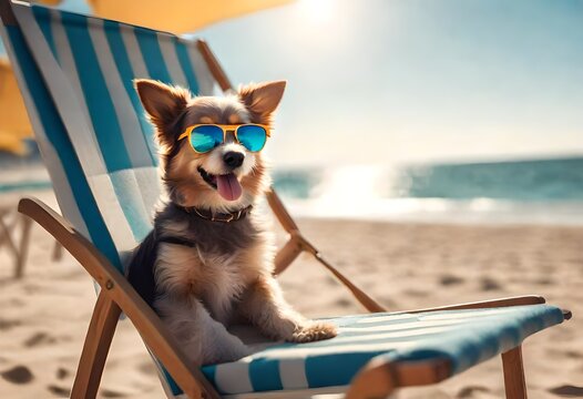 chihuahua dog sitting on the beach
