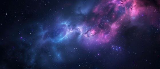 Vibrant Galactic Nebula Space Backdrop - obrazy, fototapety, plakaty