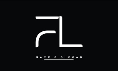 FL,  LF,  F,  L  Abstract Letters Logo Monogram