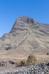 Top of mountains eroded in canary islands