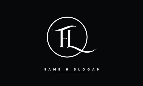 FL,  LF,  F,  L  Abstract Letters Logo Monogram