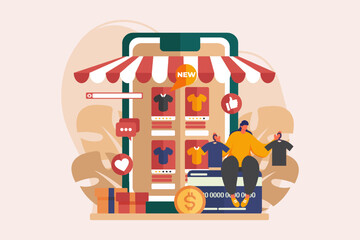 E Commerce Flat Illustration Design
