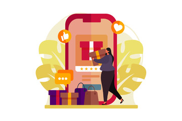 E Commerce Flat Illustration Design