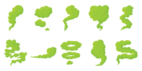 Green Smoke Cloud - obrazy, fototapety, plakaty