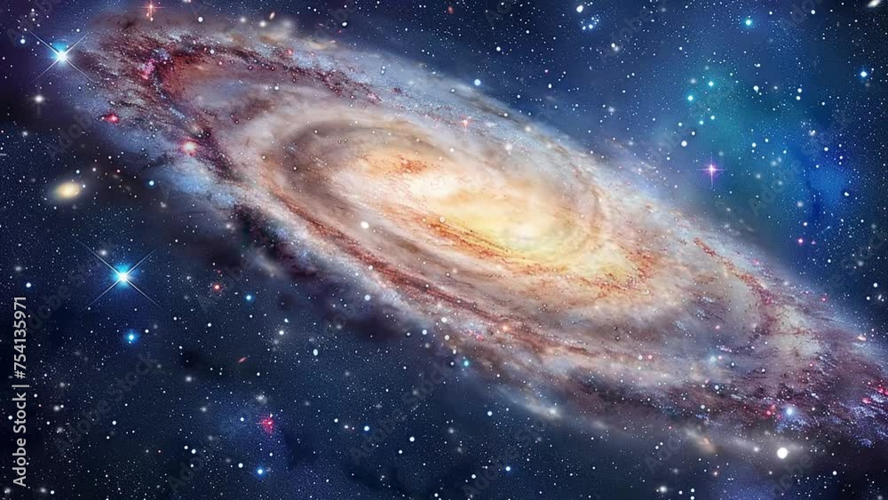 Canvas Prints space background concept with andromeda galaxy. seamless looping overlay 4k virtual video animation 