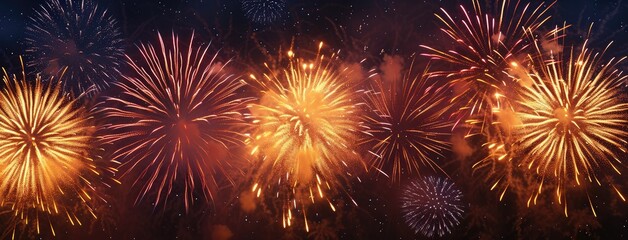 Fototapeta premium Spectacular Fireworks Show Lighting Up the Night Sky