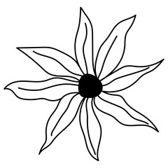Handdrawn Abstract Flower