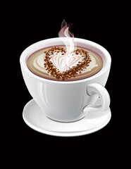 Obraz premium cup of coffee with chocolate