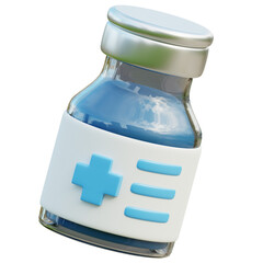 3D Medical Vaccine Bottle