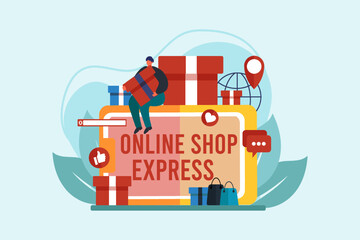 E Commerce Flat Illustration Design